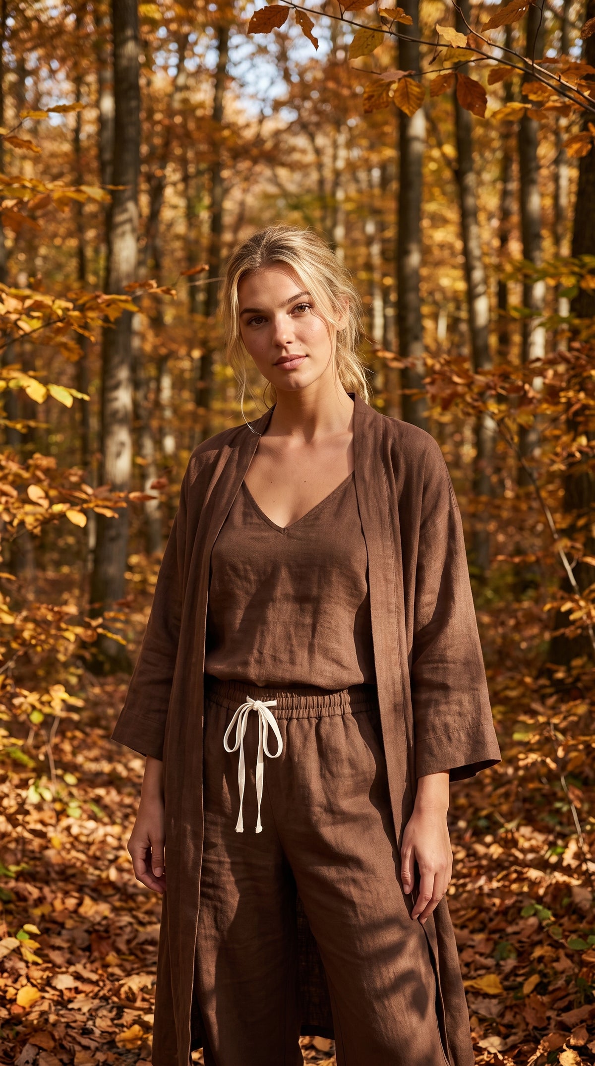 Conjunto Toscana Kimono Punto Café